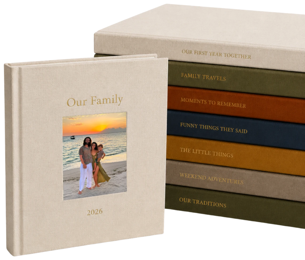 A set of printed Dear Moment photo books