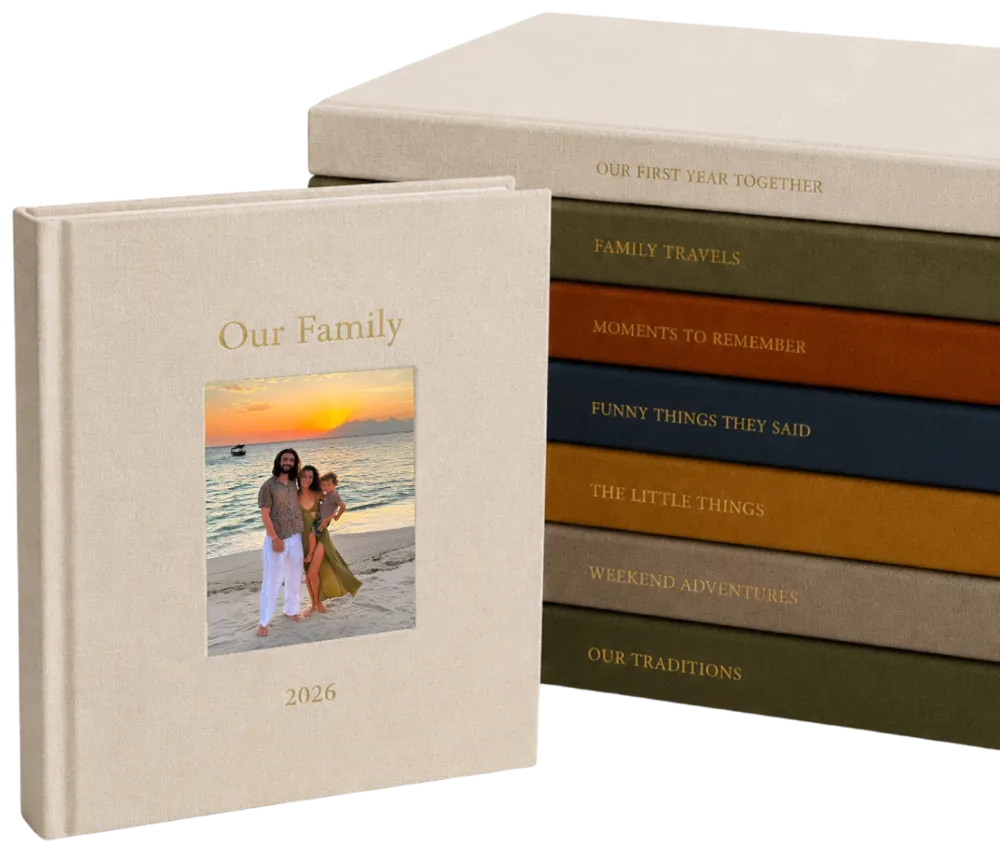 A set of printed Dear Moment photo books