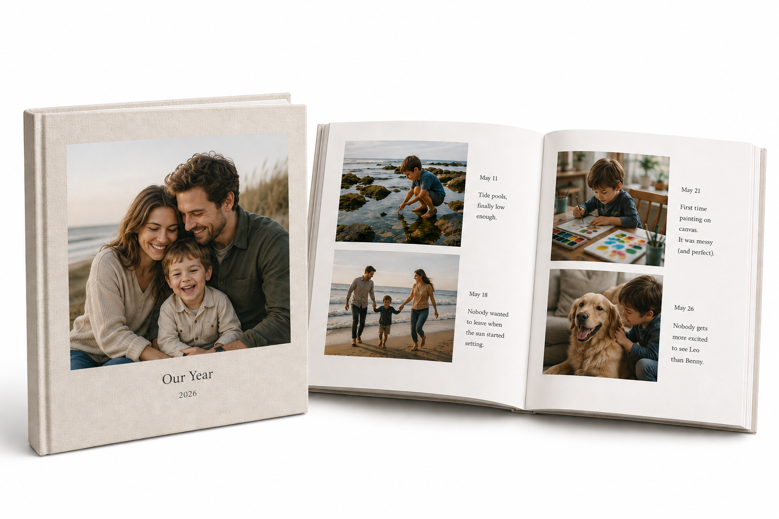 A printed Dear Moment photo book