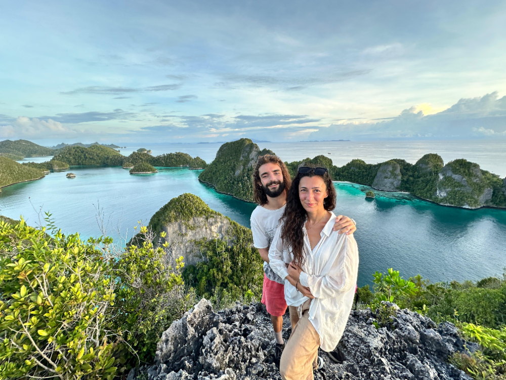 On a viewpoint over Raja Ampat