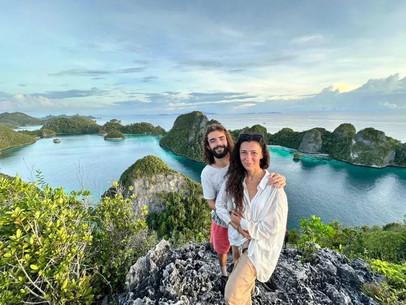 On a viewpoint over Raja Ampat