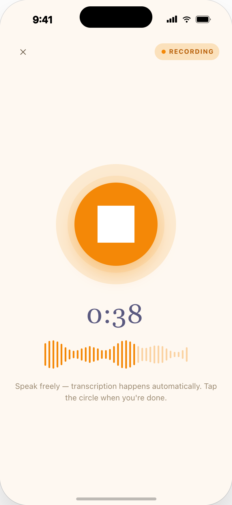 Recording a voice note